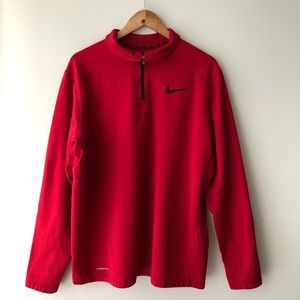 Nike Red Long Sleeve Mock Neck Sweater